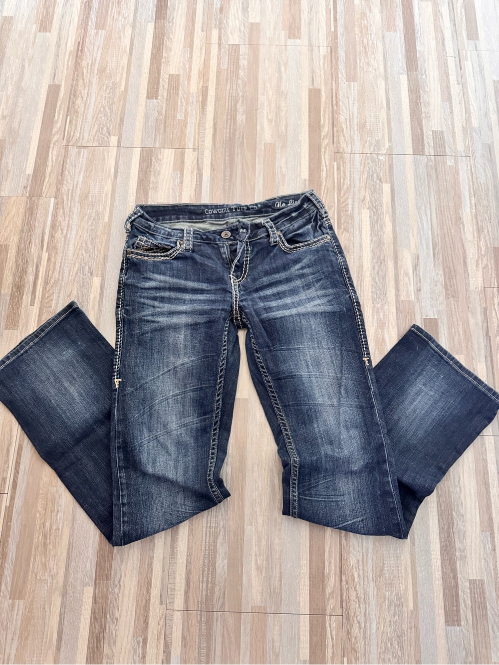 Cowgirl Tuff Dark Blue Boot Cut Jeans